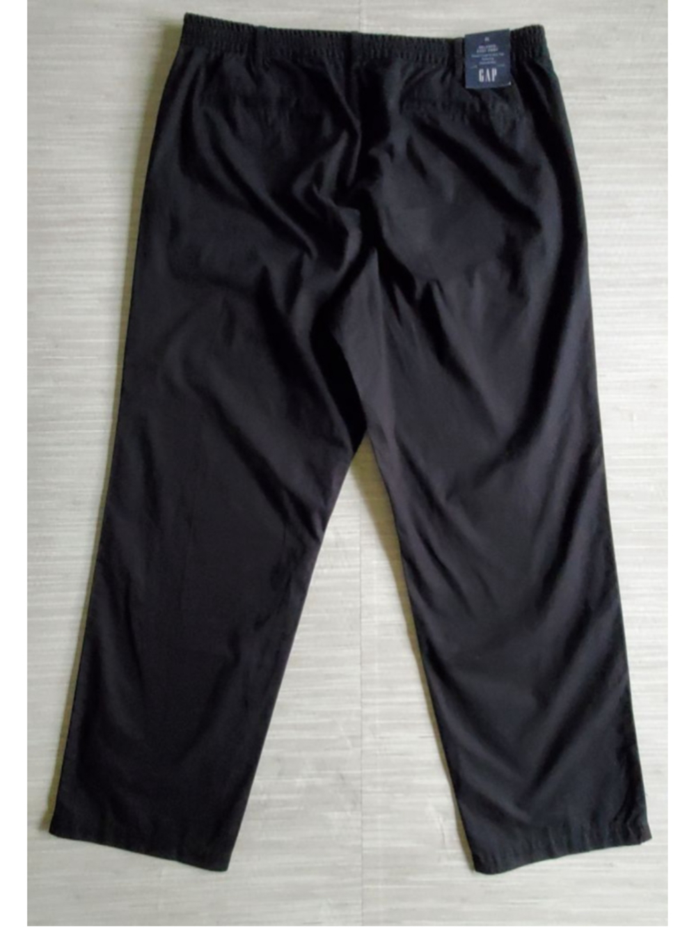 GAP Relaxed Pull-On Khakis Easy Pants XL Black NWT Drawstring Soft 100% Cotton - Picture 9 of 13